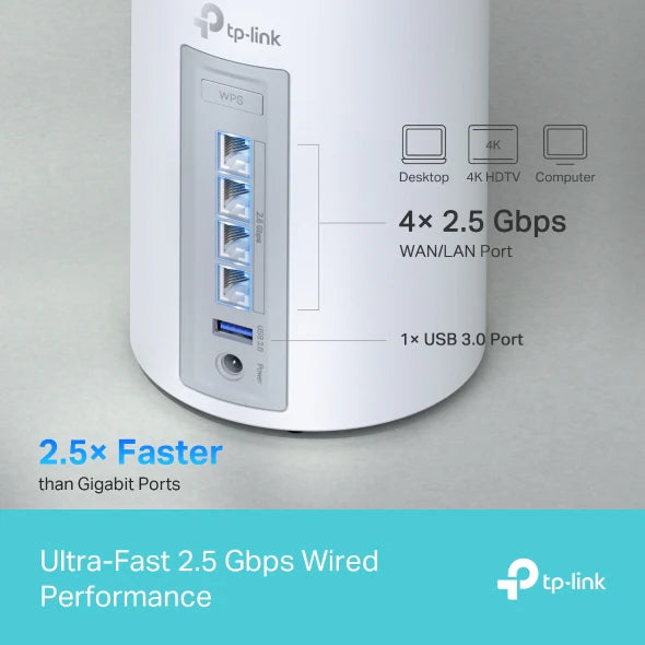 Deco BE9300 Whole Home Mesh WiFi 7 System - 3pk | DECOBE653PK
