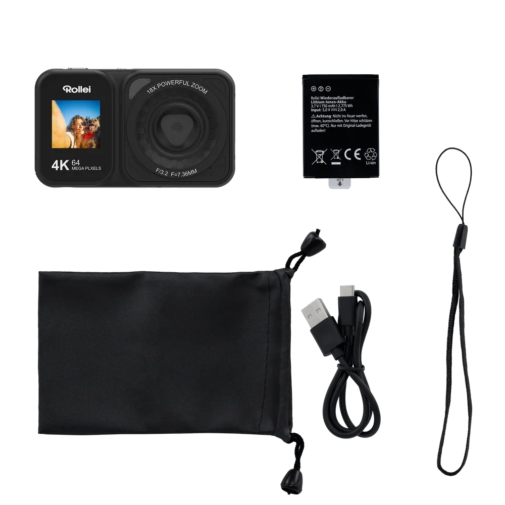 Rollei Compactline Dual Screen 64MP 4K Digital Camera | 12030