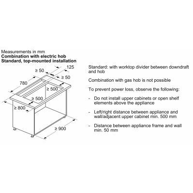 Bosch Series 8 80cm Downdraft Hood DDW88MM60B
