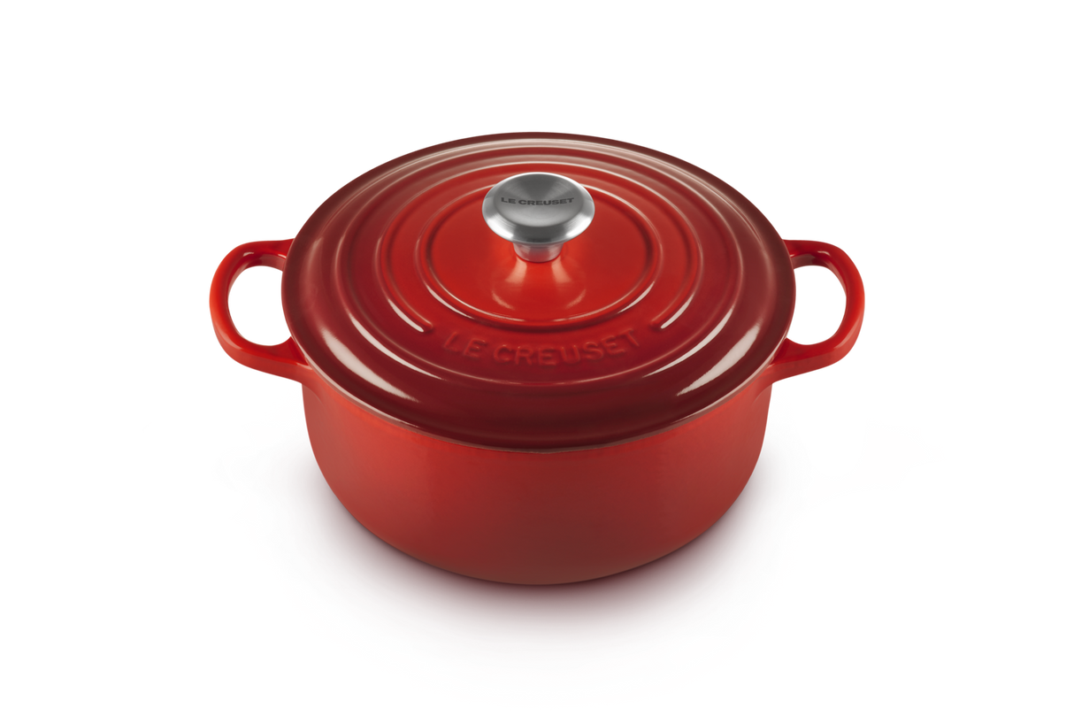 Le Creuset Signature 22cm Cast Iron Round Casserole - Cerise | 21177220602430