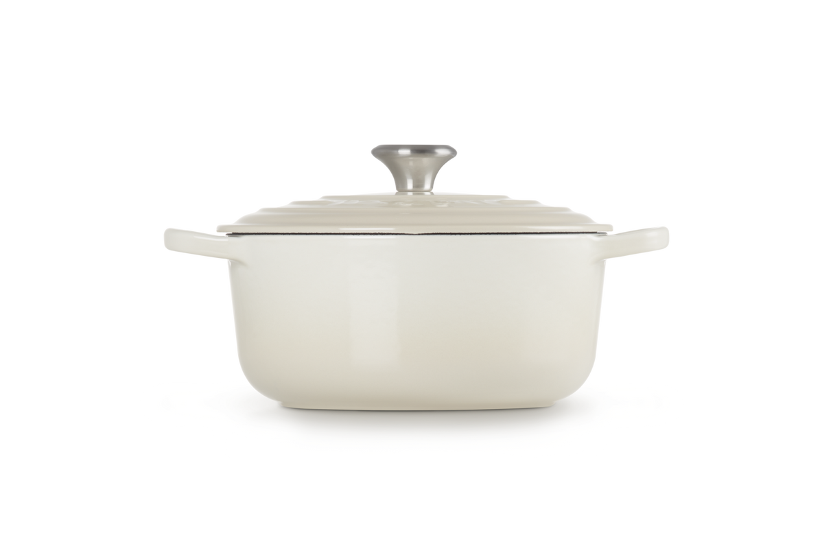 Le Creuset Signature 22cm Cast Iron Round Casserole - Meringue | 21177227164430