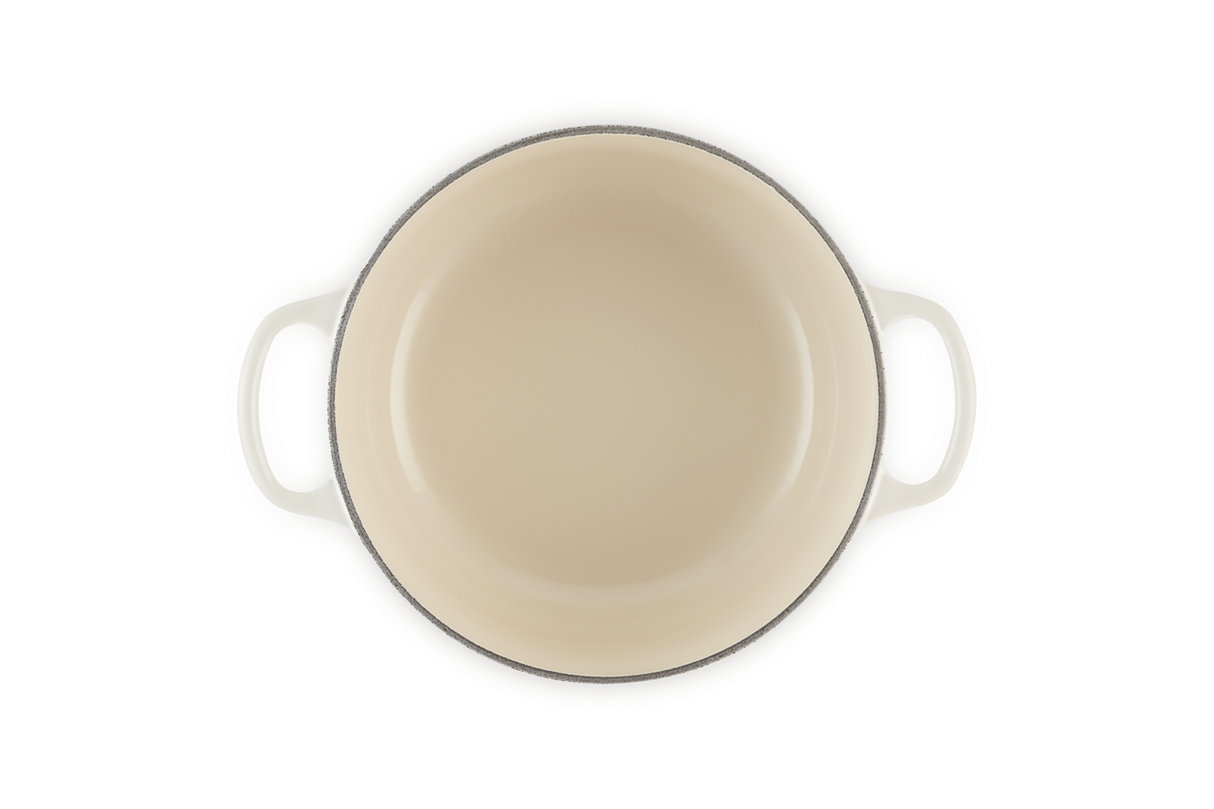 Le Creuset Signature 22cm Cast Iron Round Casserole - Meringue | 21177227164430