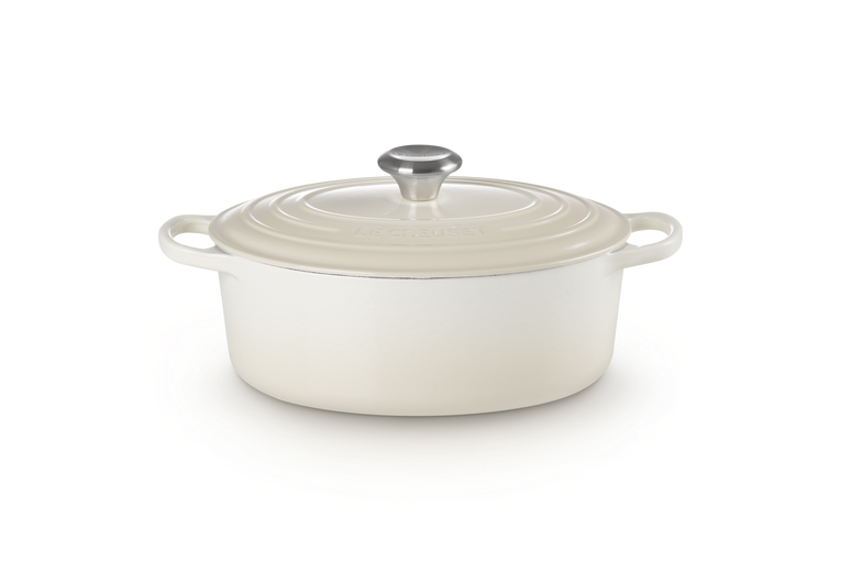 Le Creuset Signature 27cm Cast Iron Oval Casserole - Meringue | 21178277164430