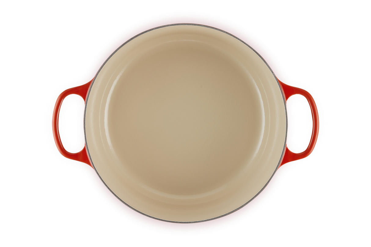 Le Creuset Signature 30cm Cast Iron Round Casserole - Cerise | 21177300602430