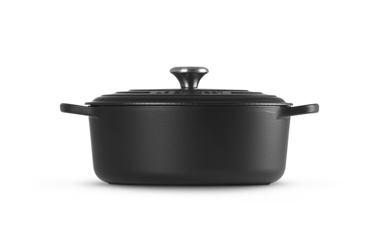 Le Creuset Signature 29cm Cast Iron Oval Casserole - Satin Black | 21178290002430