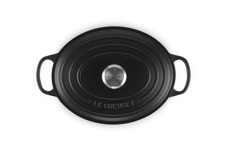 Le Creuset Signature 29cm Cast Iron Oval Casserole - Satin Black | 21178290002430
