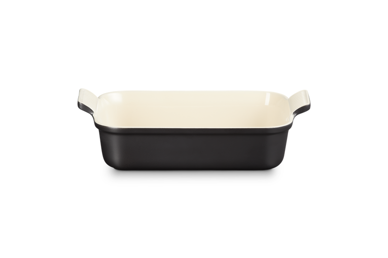 Le Creuset 26cm Stoneware Heritage Rectangular Dish - Satin Black | 71102260000001