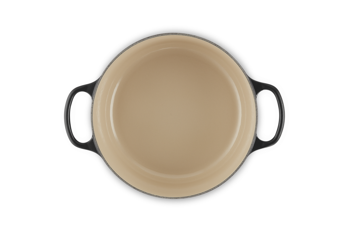 Le Creuset Signature 24cm Cast Iron Round Casserole - Satin Black | 21177240002430