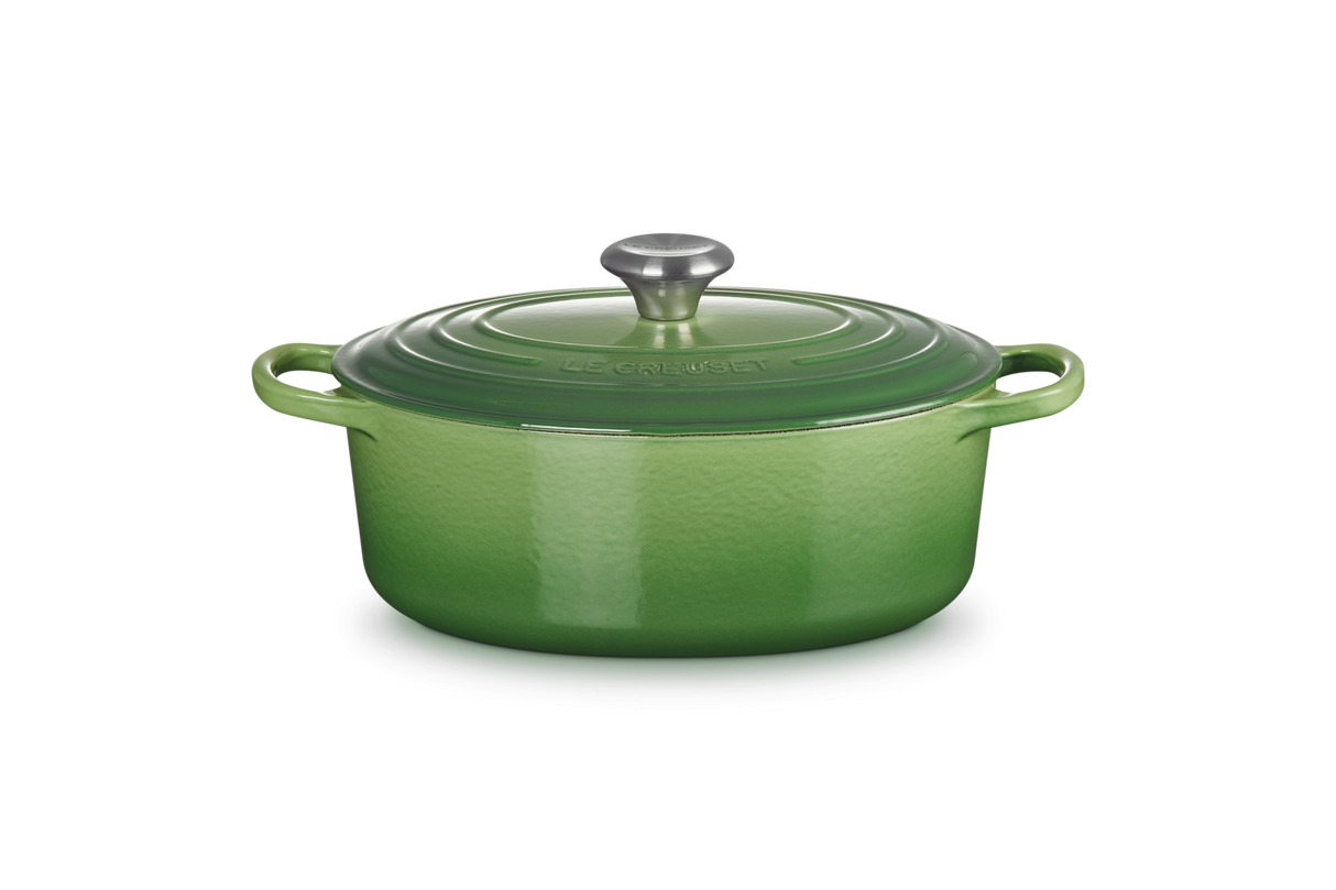Le Creuset Signature 27cm Cast Iron Oval Casserole - Bamboo Green | 21178274082430