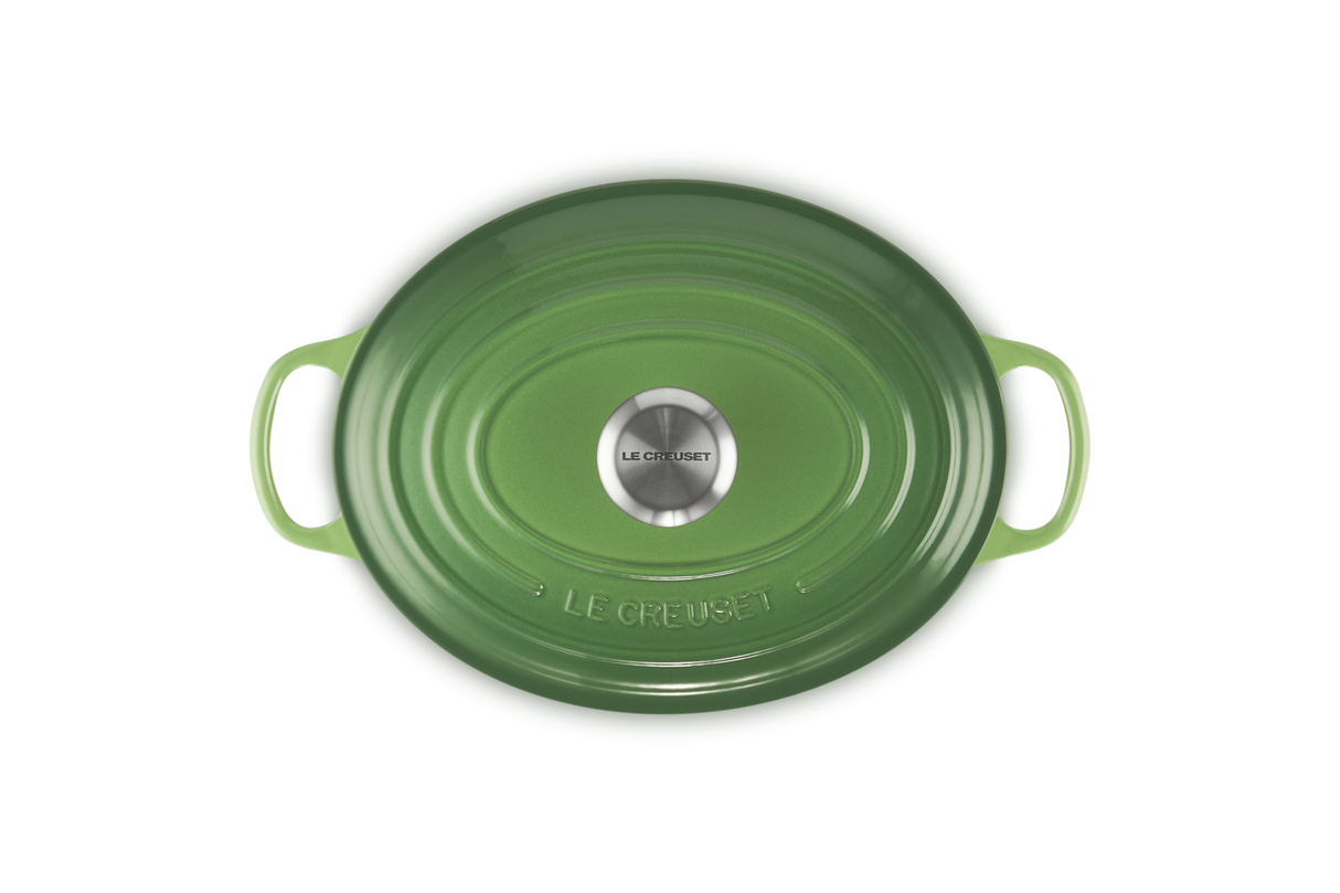 Le Creuset Signature 27cm Cast Iron Oval Casserole - Bamboo Green | 21178274082430