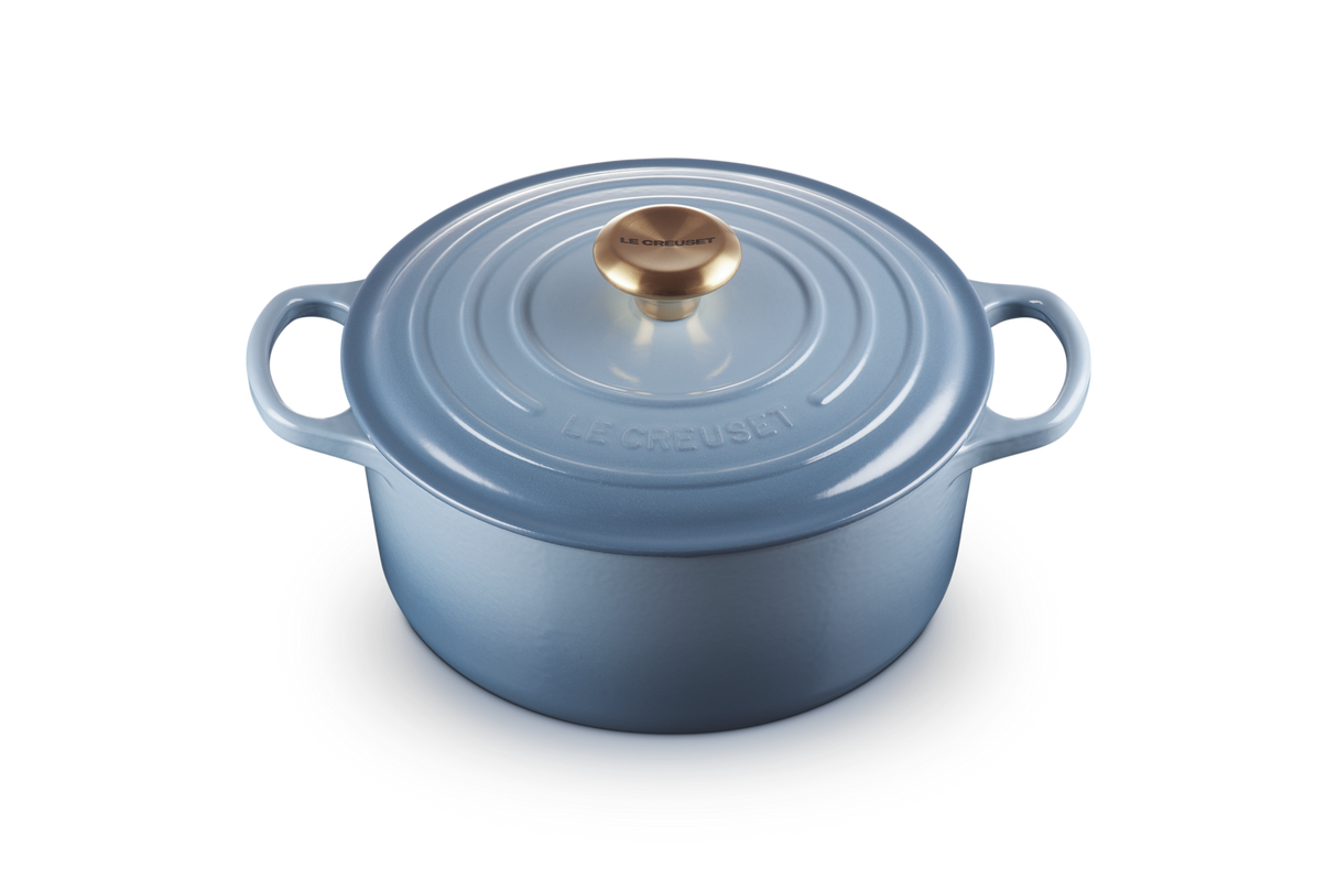 Le Creuset Signature 24cm Cast Iron Round Casserole - Chambray | 21177244344441