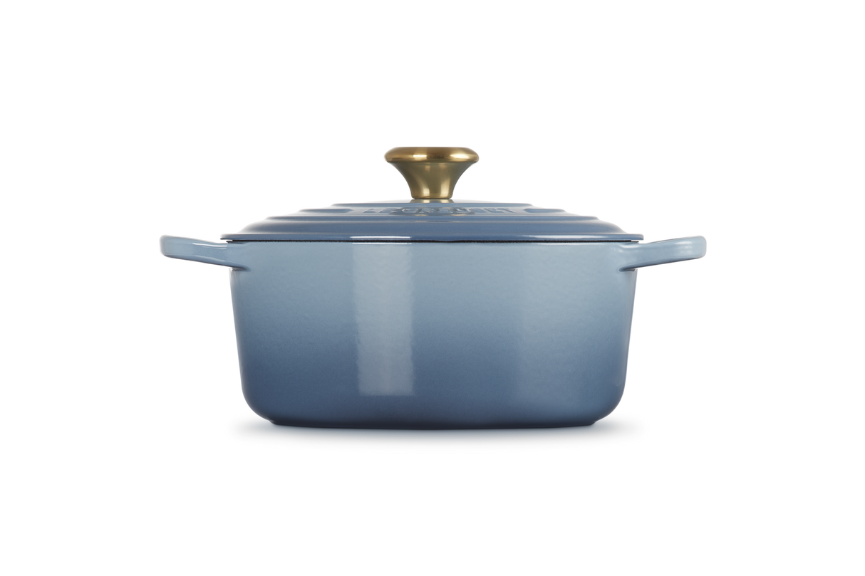 Le Creuset Signature 24cm Cast Iron Round Casserole - Chambray | 21177244344441