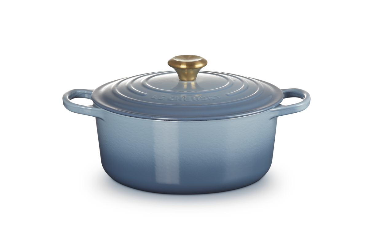 Le Creuset Signature 26cm Cast Iron Round Casserole - Chambray | 21177264344441