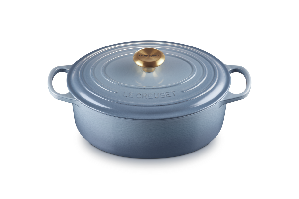 Le Creuset Signature 29cm Cast Iron Oval Casserole - Chambray | 21178294344441