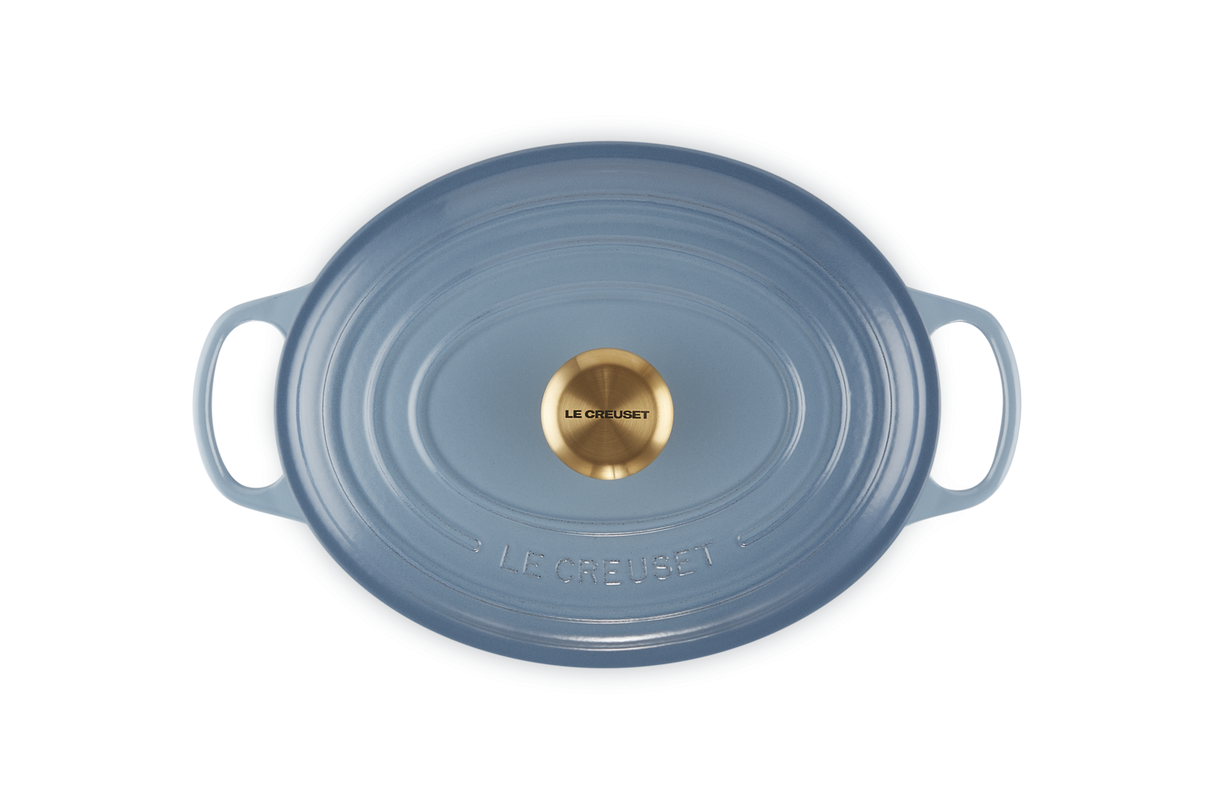 Le Creuset Signature 29cm Cast Iron Oval Casserole - Chambray | 21178294344441