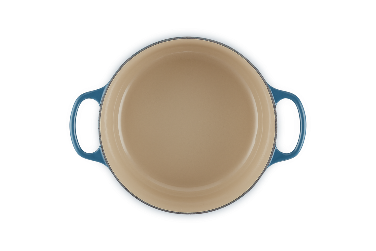 Le Creuset Signature 24cm Cast Iron Round Casserole - Deep Teal | 21177246422430