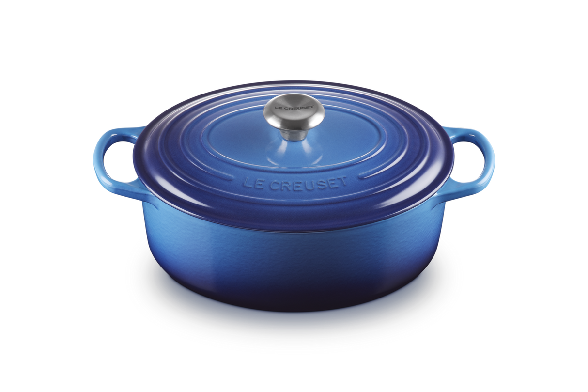 Le Creuset Signature 29cm Cast Iron Oval Casserole - Azure | 21178292202430
