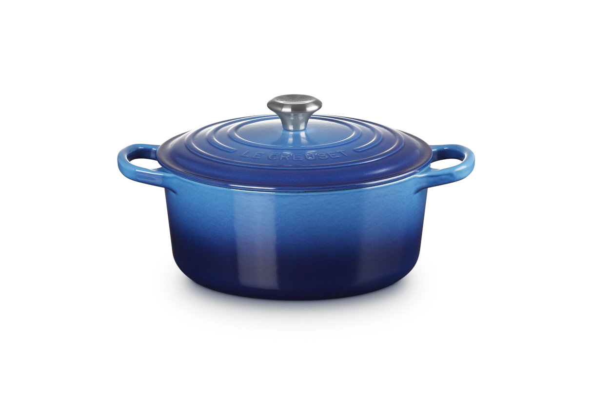 Le Creuset Signature 22cm Cast Iron Round Casserole - Azure | 21177222222430