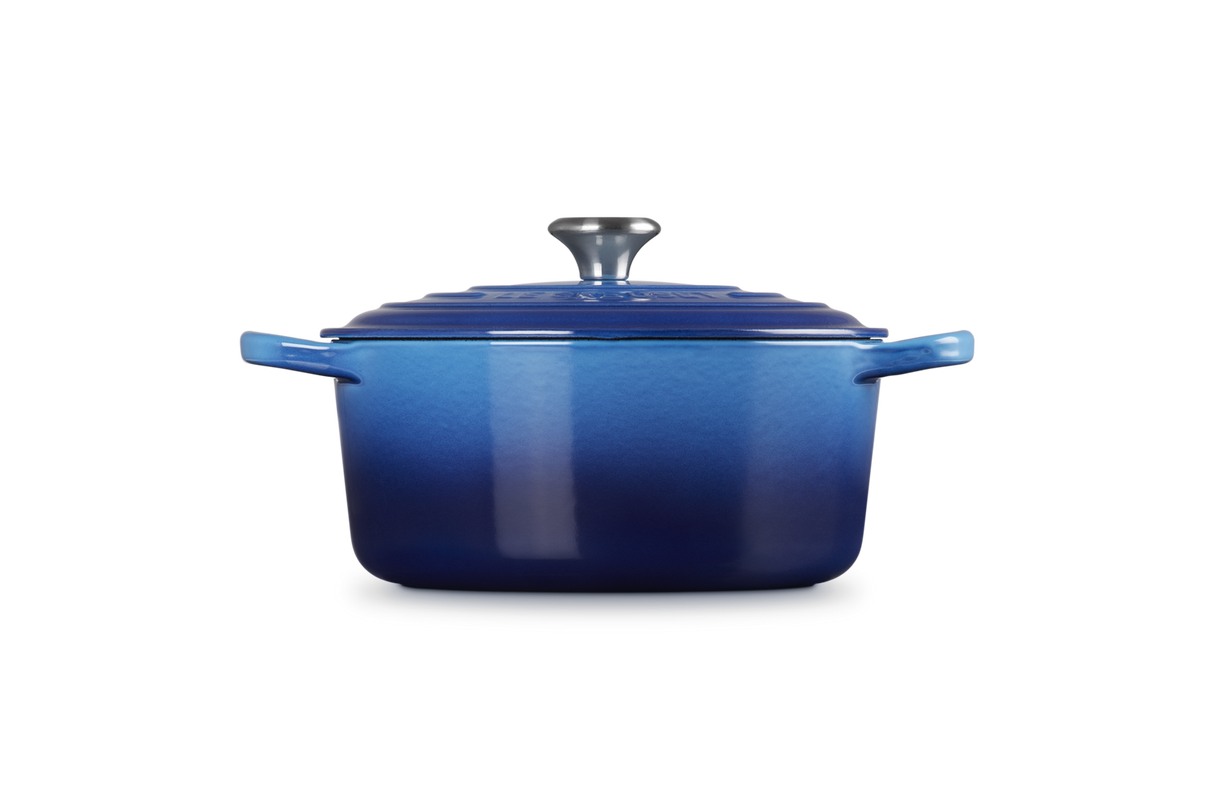 Le Creuset Signature 22cm Cast Iron Round Casserole - Azure | 21177222222430