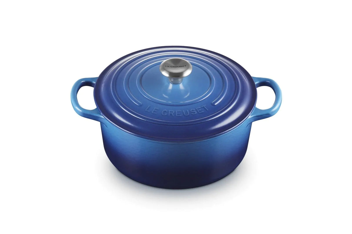 Le Creuset Signature 20cm Cast Iron Round Casserole - Azure | 21177202202430