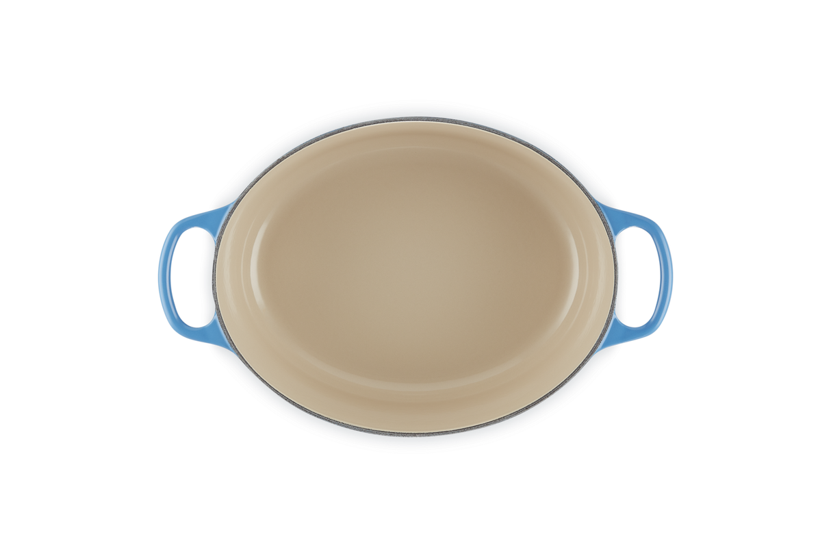 Le Creuset Signature 27cm Cast Iron Oval Casserole - Azure | 21178272202430