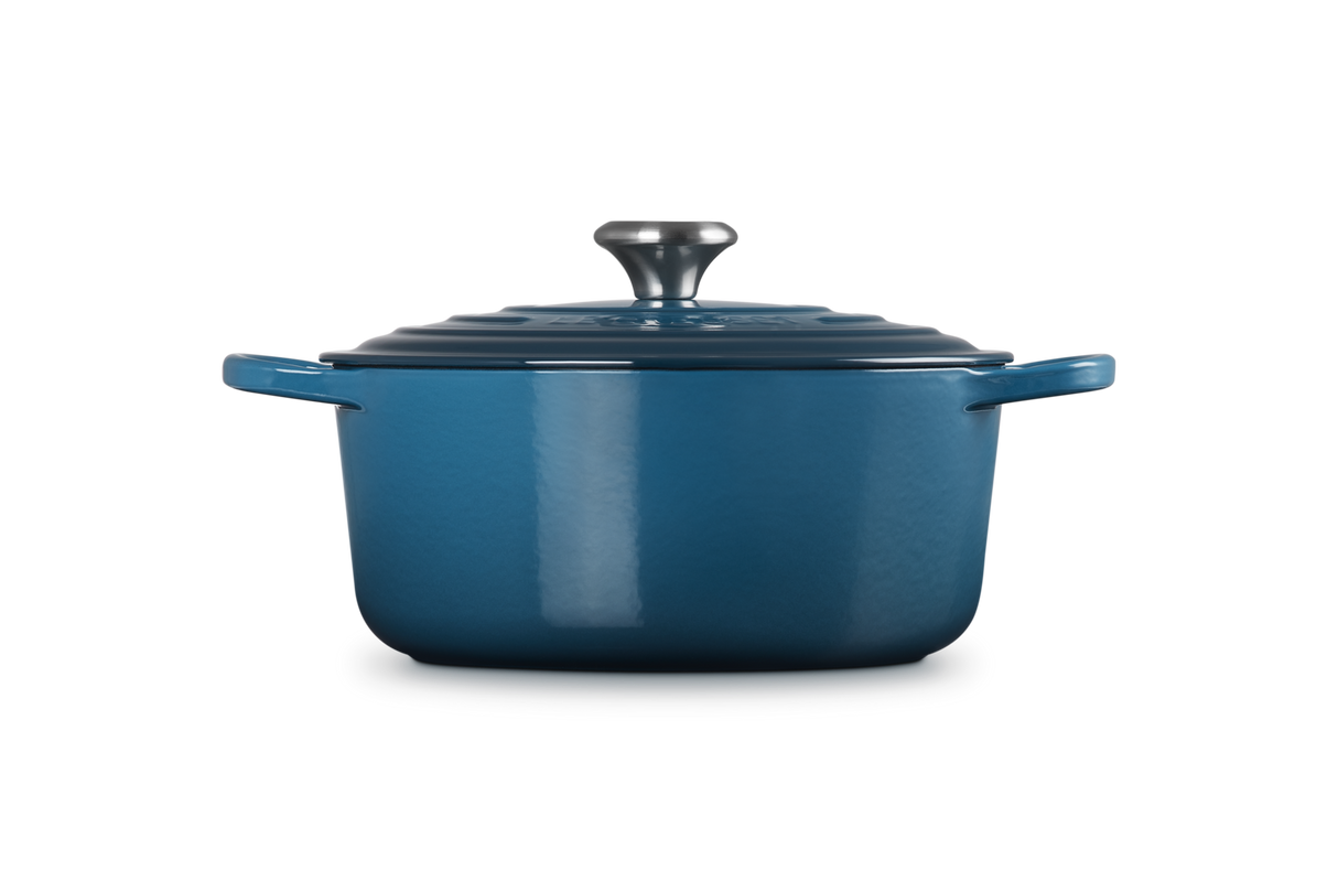 Le Creuset Signature 26cm Cast Iron Round Casserole - Deep Teal | 21177266422430