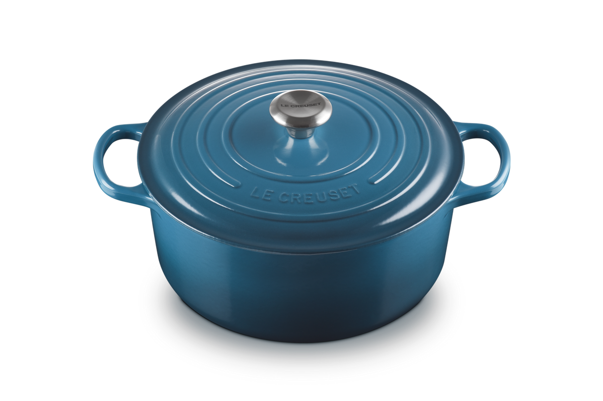 Le Creuset Signature 28cm Cast Iron Round Casserole - Deep Teal | 21177286422430