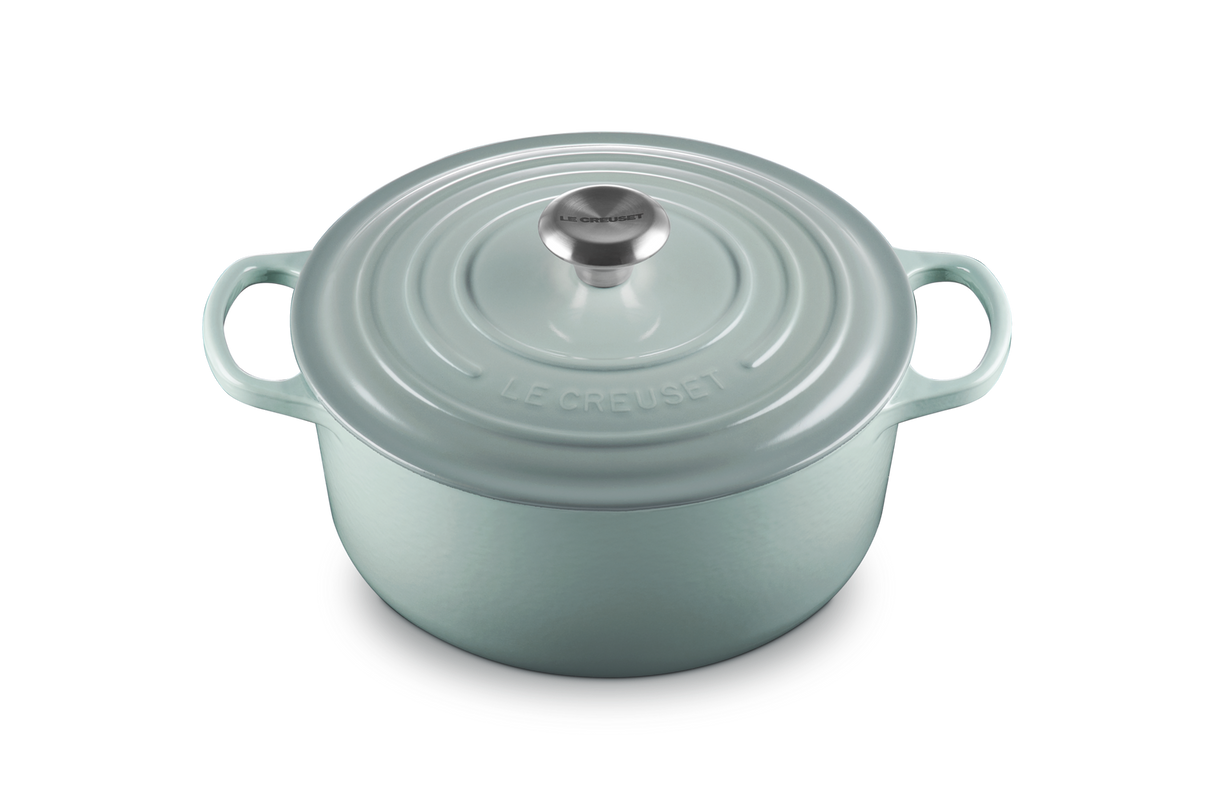 Le Creuset Signature 26cm Cast Iron Round Casserole - Sea Salt | 21177267174430
