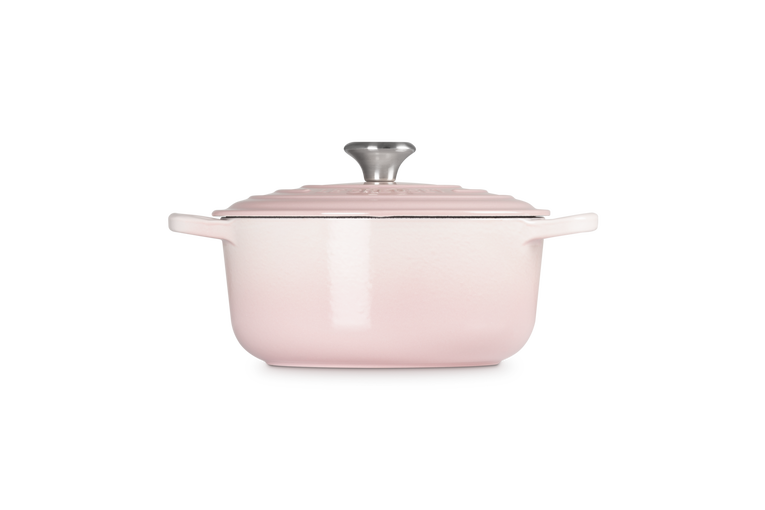 Le Creuset Signature 28cm Cast Iron Round Casserole - Shell Pink | 21177287774430