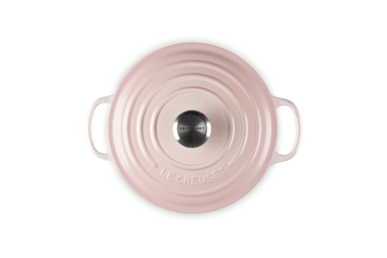 Le Creuset Signature 28cm Cast Iron Round Casserole - Shell Pink | 21177287774430