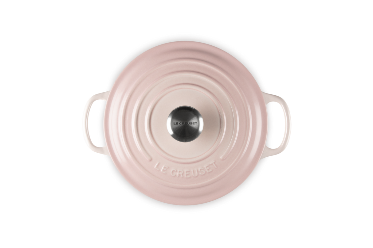 Le Creuset Signature 20cm Cast Iron Round Casserole - Shell Pink | 21177207774430