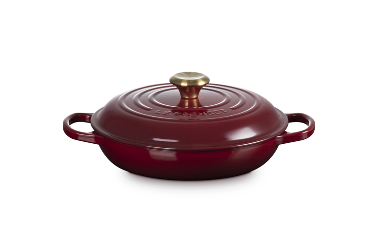 Le Creuset Signature 26cm Cast Iron Shallow Casserole - Garnet | 21180269494441