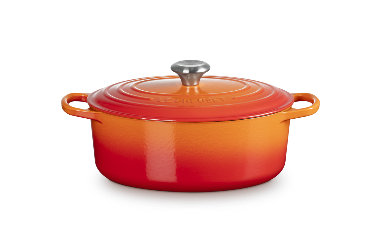 Le Creuset Signature 29cm Cast Iron Oval Casserole - Volcanic | 21178290902430