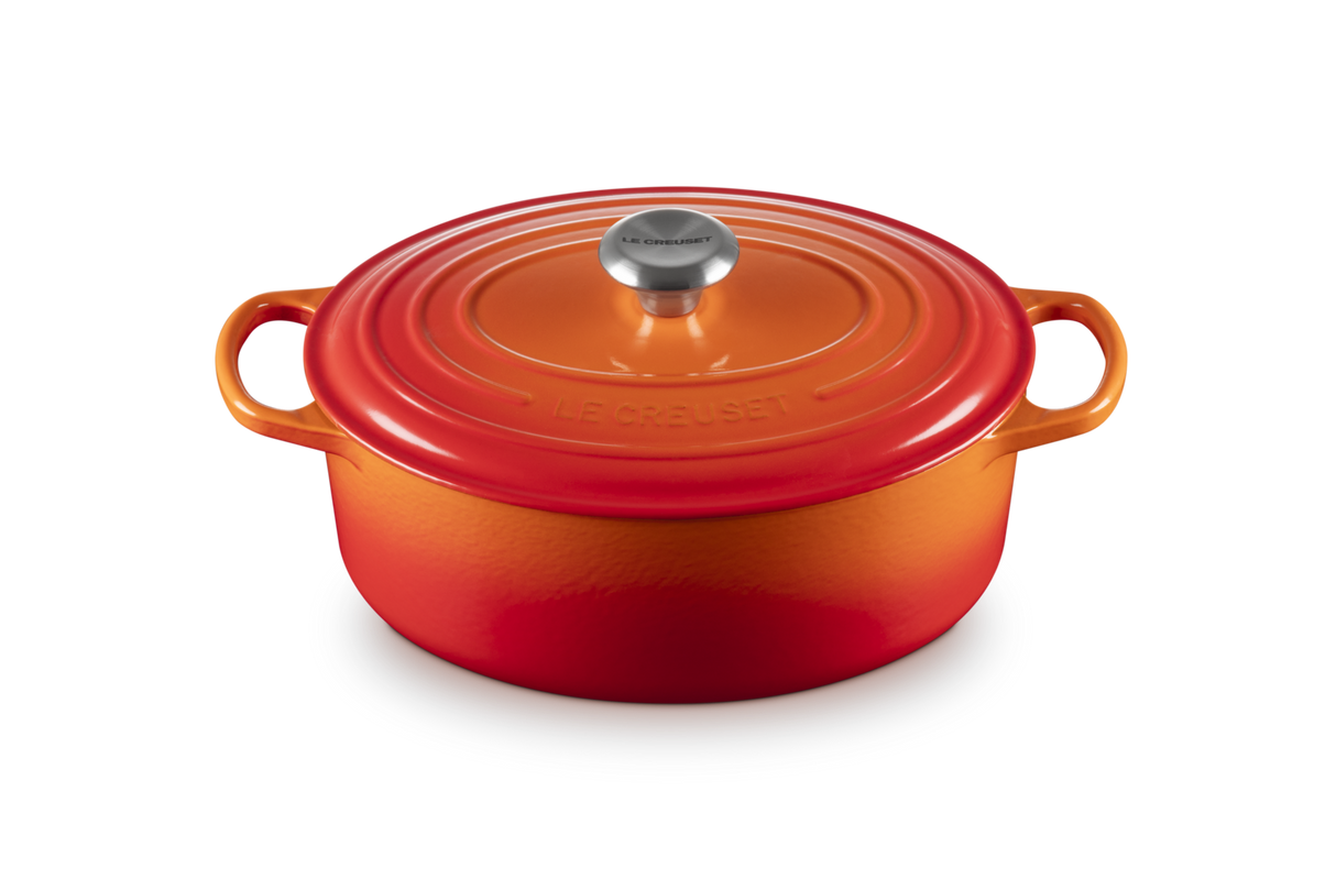 Le Creuset Signature 29cm Cast Iron Oval Casserole - Volcanic | 21178290902430