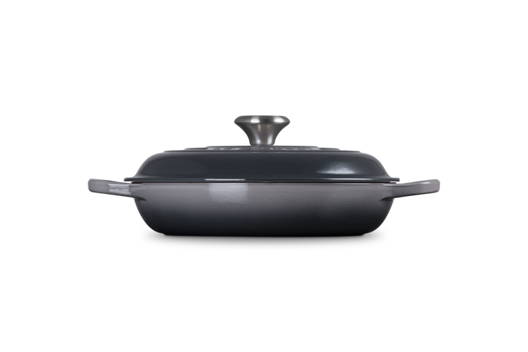 Le Creuset Signature 26cm Cast Iron Shallow Casserole - Flint | 21180264442430