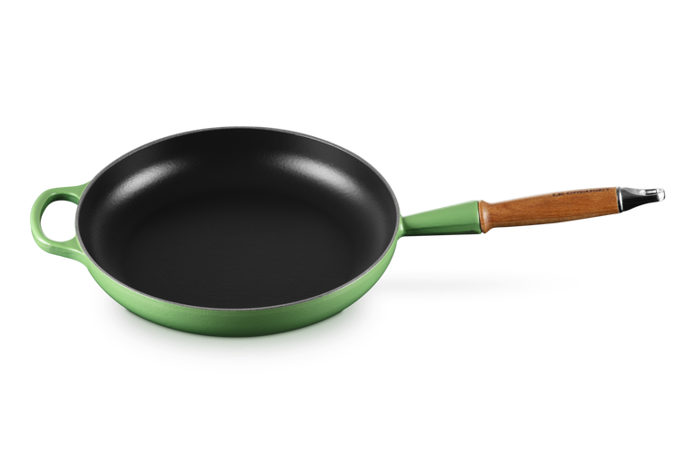 Le Creuset 28cm Cast Iron Frying Pan with Wooden Handle - Bamboo Green | 20258284080422