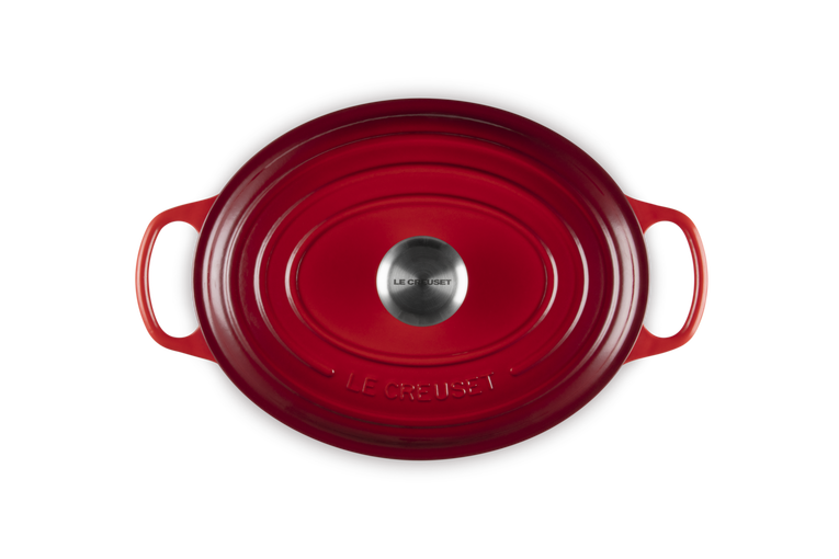Le Creuset Signature 29cm Cast Iron Oval Casserole - Cerise | 21178290602430