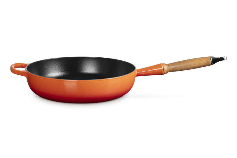 Le Creuset 28cm Cast Iron Sauté Pan with Wooden Handle - Volcanic | 20259280900422