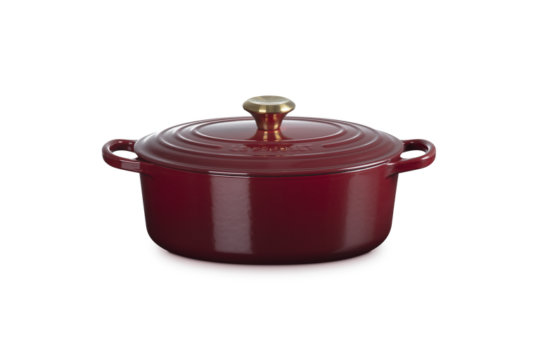 Le Creuset Signature 27cm Cast Iron Oval Casserole - Garnet | 21178279494441