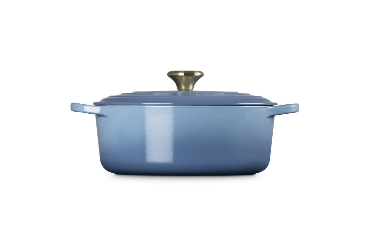 Le Creuset Signature 27cm Cast Iron Oval Casserole - Chambray | 21178274344441