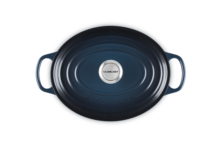 Le Creuset Signature 29cm Cast Iron Oval Casserole - Nuit | 21178291294475