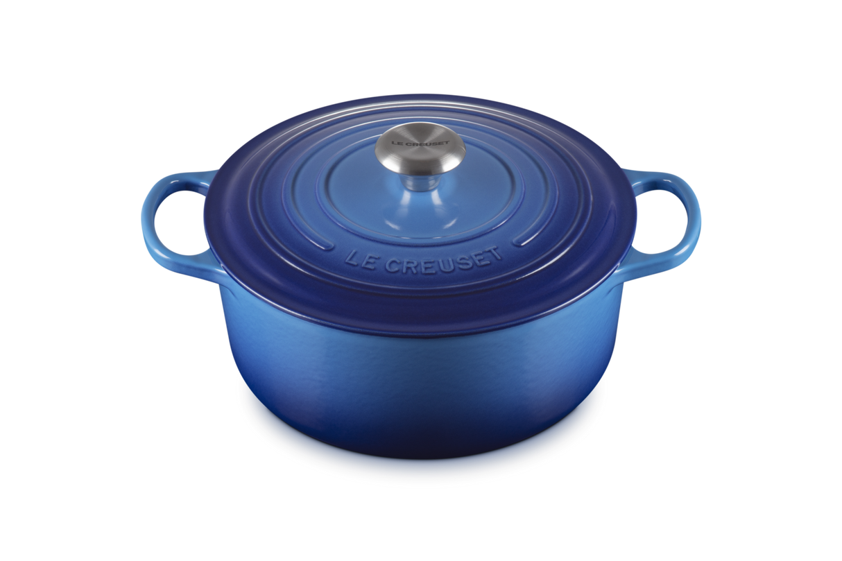 Le Creuset Signature 26cm Cast Iron Round Casserole - Azure | 21177262202430
