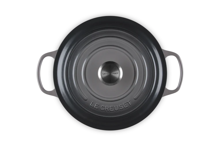 Le Creuset Signature 20cm Cast Iron Round Casserole - Flint | 21177204442430