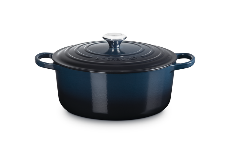 Le Creuset Signature 28cm Cast Iron Round Casserole - Nuit | 21177281294475