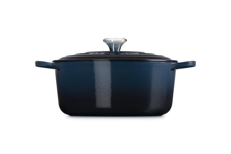 Le Creuset Signature 28cm Cast Iron Round Casserole - Nuit | 21177281294475