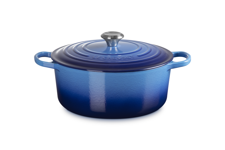 Le Creuset Signature 28cm Cast Iron Round Casserole - Azure | 21177282202430