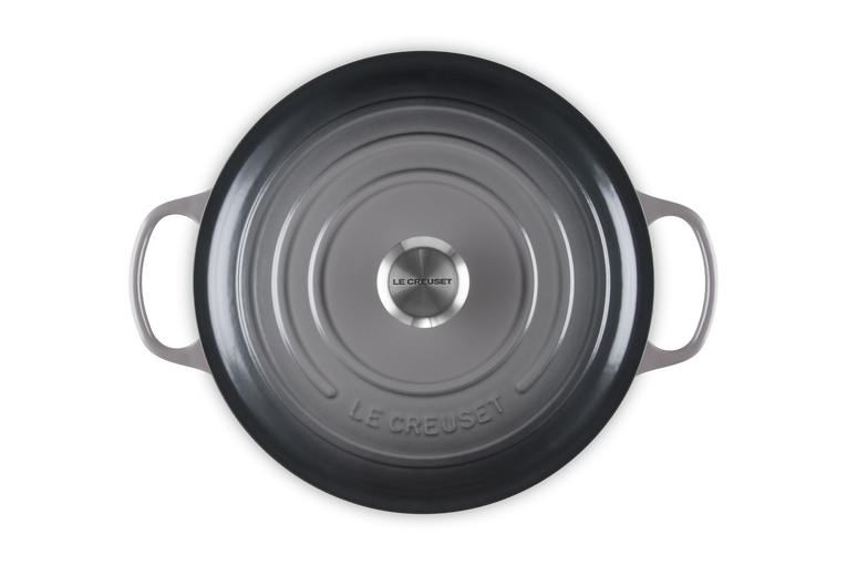 Le Creuset Signature 28cm Cast Iron Round Casserole - Flint | 21177284442430