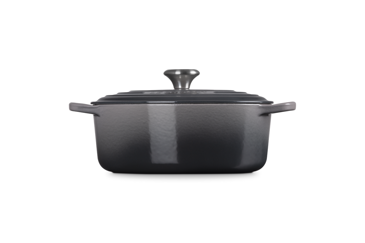 Le Creuset Signature 27cm Cast Iron Oval Casserole - Flint | 21178274442430