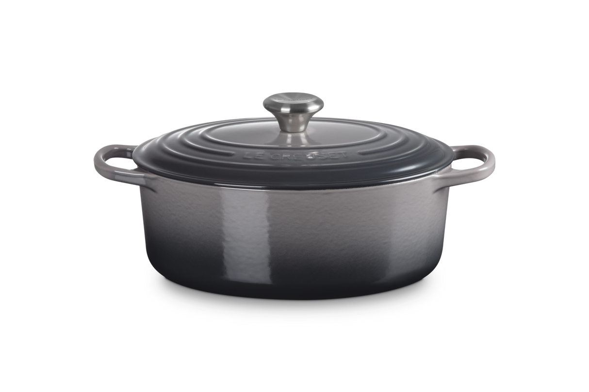 Le Creuset Signature 29cm Cast Iron Oval Casserole - Flint | 21178294442430