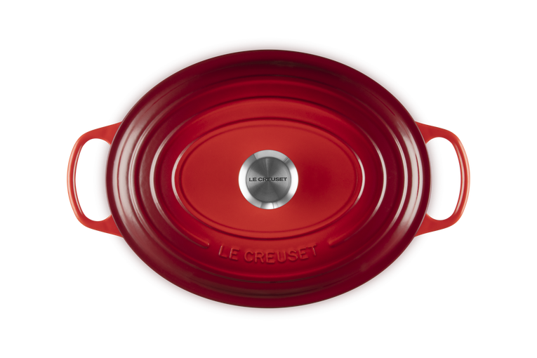 Le Creuset Signature 31cm Cast Iron Oval Casserole - Cerise | 21178310602430